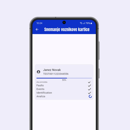 Prenos tahografskih podatkov iz voznikove kartice z mobilno aplikacijo mytacho